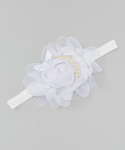 Chiffon Rose Petal Pearl Flower Headband