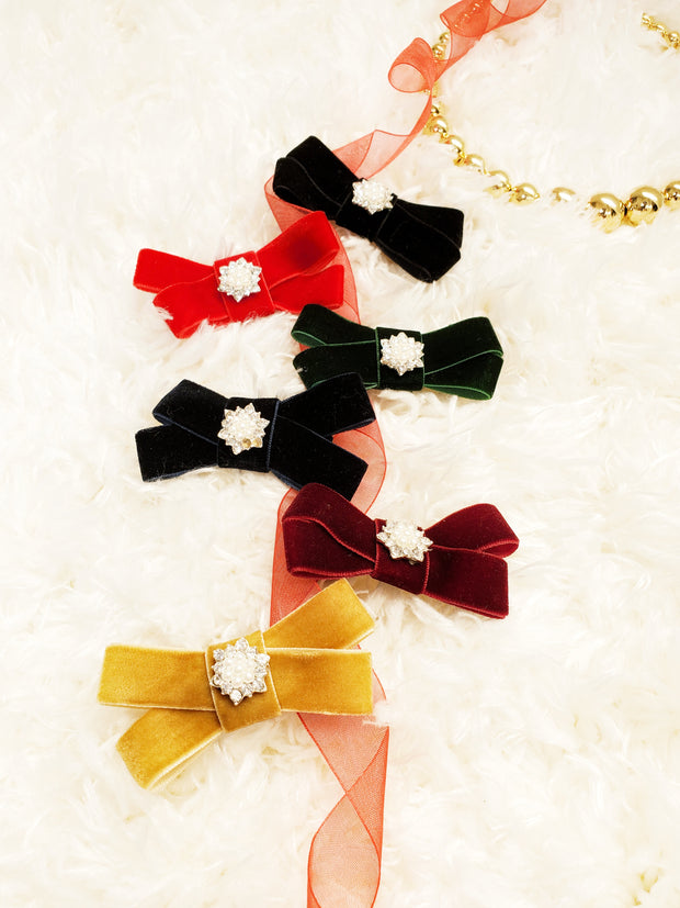 Mini Rich Velvet Bow with Accent