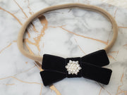 Mini Rich Velvet Bow with Accent