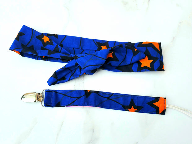 Ankara Print Headband - Blue Star
