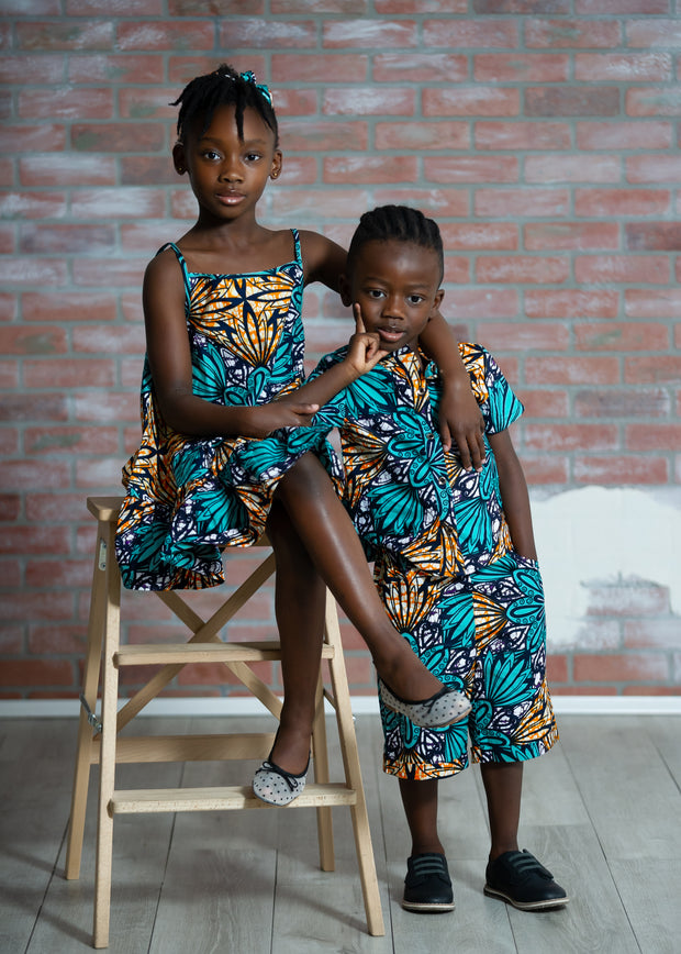 Dabira Ankara Print Girl's Dress - Kids