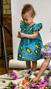 Tutu Ankara Print Baby Girl Dress Set with Bloomer