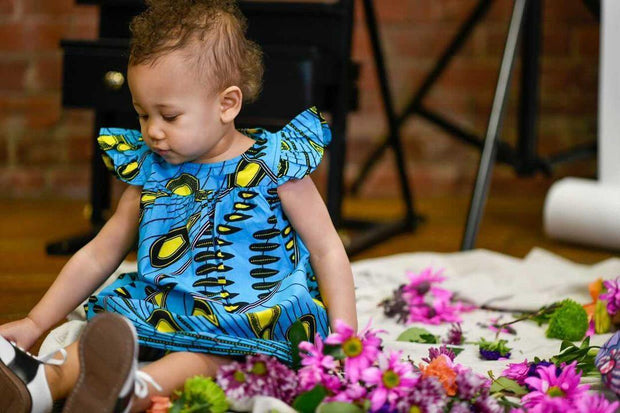 Tutu Ankara Print Baby Girl Dress Set with Bloomer