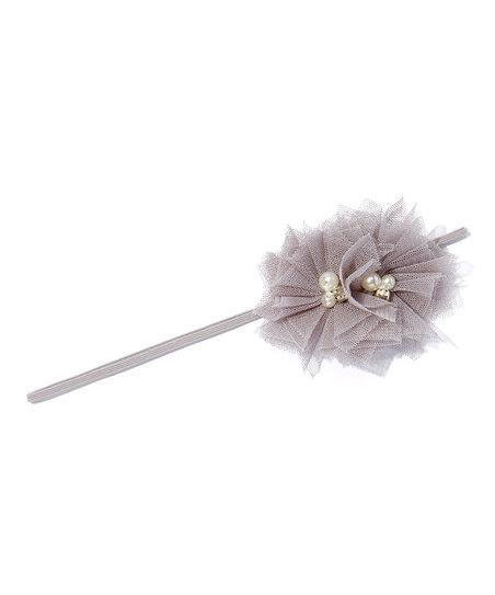 Soft Mesh pearl Rhinestone Flower Headband