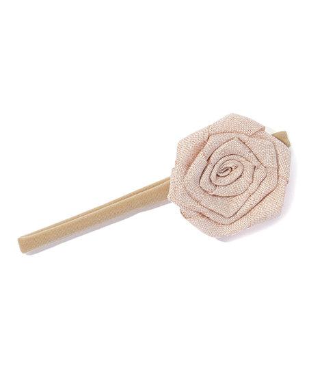 Burlap Rose Flower Headband